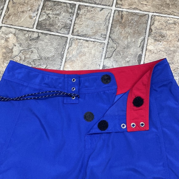 Patagonia Swim Shorts Style # 86570 Side Snap Pocket, Blue - Picture 3 of 13